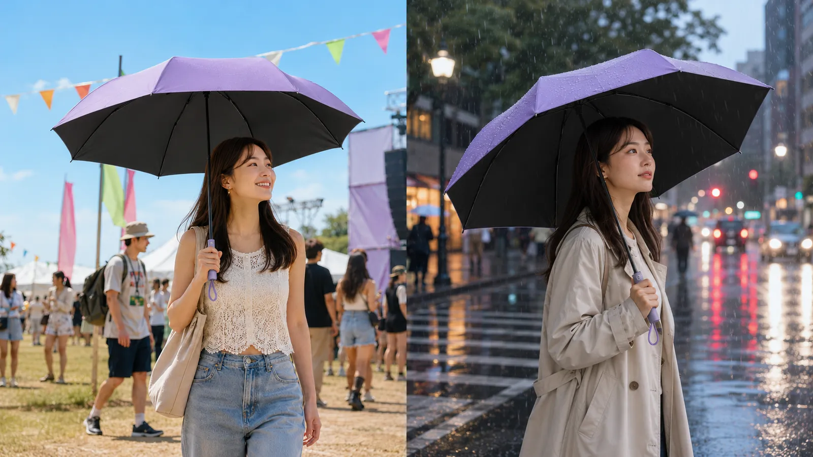 3단 양우산 비교 컷